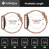 Fullmosa Leather Bands for Apple Watch Band 41mm 40mm 38mm 42mm, Beige/Rose Gold - Compatible with iWatch Series