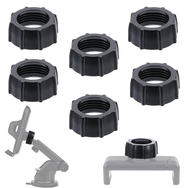 PIJUR 6-Pack 17mm Tightening Nut for Car Mount Screw-On, Car Phone Mount Replacement
