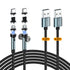 7-Pin Magnetic Charging Cable 2Pcs, 360 Rotating 3 in 1 USB C Magnetic Phone Charger, 3A Fast Charging for