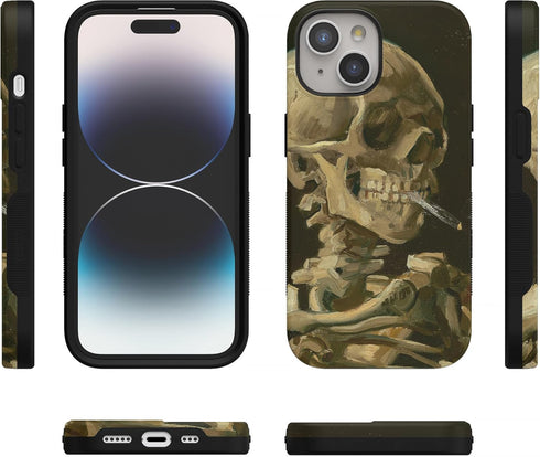 Casely iPhone 15 Case | After Hours | Van Gogh Skeleton | Bold Case | Compatible with MagSafe