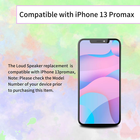 Loud Speaker Replacement for iPhone 13 Pro Max, Loudspeaker Repair Flex Cable Fix Sound Audio Module