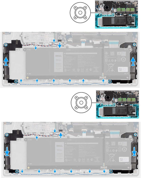 Deal4GO Internal Speaker J8FHX V56PM Replacement for Dell Inspiron 3510 3511 3515 3520 3525 Vostro 3510 3515 3520