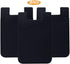 Cell Phone Card Holder for Back of Phone Case, Silicone Stick On Pocket Wallet for iPhone, Android (Black 3 Pack)