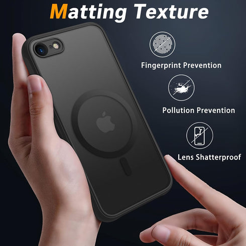 Magnetic iPhone SE Case 2022/3rd/2020/2nd Gen, iPhone 8/7 Case, Military Grade Drop Tested, Shockproof Slim Case