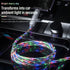 4 in 1 USB Charging Cable, 2 Pack 3.3ft Light up USB-C Cable, Multicolored RGB Starlights USB C to C Cable with EVA