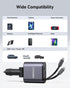 iPhone Car Charger, Retractable Fast 100W Phone Charger 4 in 1 Adapter with 2 Cables and 2 USB Ports