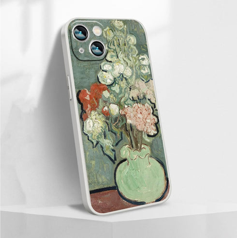 Compatible with iPhone 14 Plus Case, Vase of Flowers by Van Gogh Cute Flower Case for Women Girls, Waterproof Shockproof Phone Cover for iPhone 14 Plus(6.7inch)