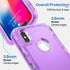 ORIbox Purple Case for iPhone X/XS, Transparent Heavy Duty Shockproof Anti-Fall, 10 FT Military Grade