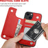 ONETOP iPhone 13 Wallet Case with Card Holder, PU Leather Kickstand Case with Double Magnetic Clasp, Durable Shockproof