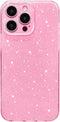 Hython iPhone 15 Pro Case, Glitter Cute Sparkly Shiny Bling Phone Cover, 6.1", Thin Slim Fit Shockproof Rubber, Bright