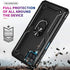 STARSHOP Compatible Samsung Galaxy A42 5G Phone Case Cover with Tempered Glass Screen Protector, Black