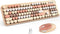 KNOWSQT Wireless Keyboard and Mouse Combo, MilkTea 104 Keys Full-Sized, 2.4 GHz Colorful Keycap Set for Windows, Mac