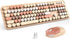 KNOWSQT Wireless Keyboard and Mouse Combo, MilkTea 104 Keys Full-Sized, 2.4 GHz Colorful Keycap Set for Windows, Mac