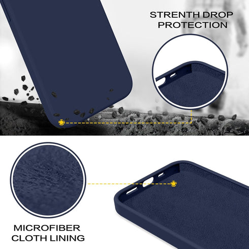 BENTOBEN iPhone 14 Case, Soft Silicone Gel Rubber Bumper with Microfiber Lining, Hard Back Shockproof Protective Cover