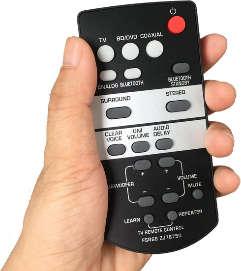 Replaced Remote FSR66 for Yamaha YAS-107, YAS-207, YAS-106, YAS-203, ATS-1070, ATS-1060, ATS-1030 Home Audio Speaker
