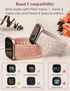 TOYOUTHS 2 Pack Compatible with Fitbit Versa 2/Versa Lite/Versa Watch Bands for Women Floral Engraved Soft Silicone Dressy Embossed Flower Strap Replacement Versa 2 Special Edition Bracelet Wristband