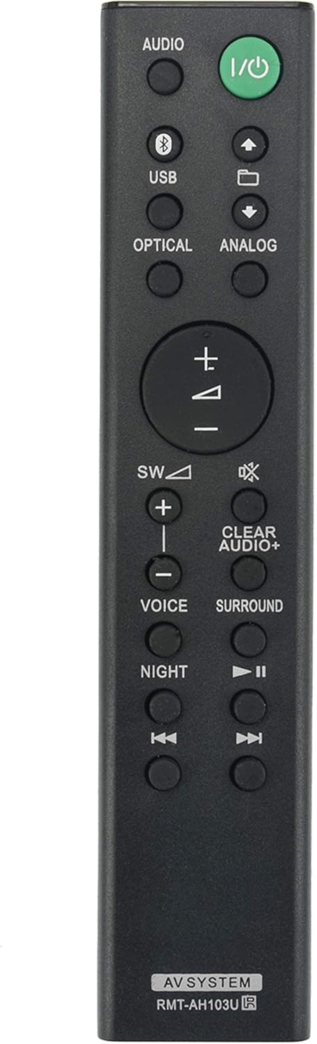 RMT-AH103U Remote Control Compatible with Sony Sound Bar HT-CT80, SA-CT80, HTCT80, SACT80
