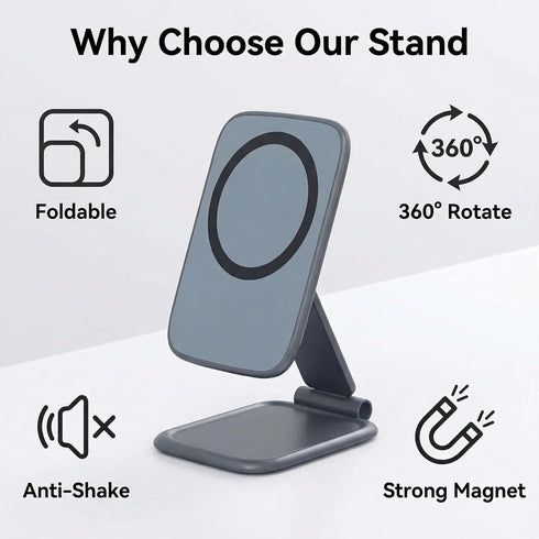 TATREBCRE Magnetic Phone Holder for Car, Ultra-Thin Adjustable Mobile Phone Stand, Foldable Anti-Shake Magnetic Suction