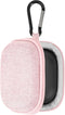 Geekria Shield Earbuds Case for Jabra Elite 10 Gen 2, 75t, 65t, Hard Shell Travel Bag with Carabiner Clip (Pink)
