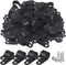 Glarks 120Pcs 1/2 Inch Black Nylon R-Type Cable Clip Wire Clamp with 120Pcs Screws for Wire, Cable, Conduit