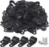 Glarks 120Pcs 1/2 Inch Black Nylon R-Type Cable Clip Wire Clamp with 120Pcs Screws for Wire, Cable, Conduit