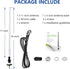 Anina 16 Inch Marine Trailer RV Radio Antenna Rubber Flexible Aerial Mast for Car Truck Boat ATV UTV Caravan Motorhome