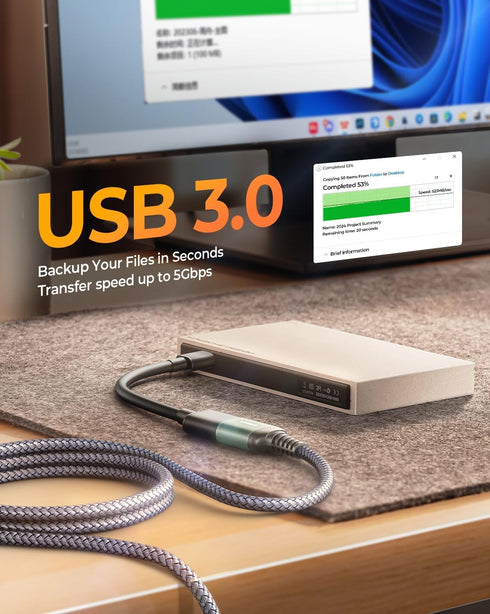 AINOPE 10FT USB Extension Cable,USB Extender,USB 3.0 Extension Cable, Male to Female Cord High Data Transfer Compatible with Webcam,USB Keyboard,Flash Drive,Hard Drive,Printer