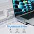USB C Adapter HDMI Hub for MacBook Pro/Air M1M2M3, Multiport Adapter with HDMI, Ethernet, Thunderbolt 3