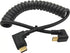 Qaoquda 180° USB C Coiled Cable, 3A 10Gbps Fast Charging, 4FT/1.2M U Shaped Type C Male to Male Spring Spiral Cable.