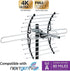 cekay 8K, 4K, 1080P UHD-8905) Outdoor HDTV Antenna Supports HD for Smart and Older TVs, VHF UHF, Weather-Resistant