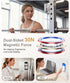 CAPRARO 360 17/16/15/14/14 Magnetic Phone Ring Holder for MagSafe, Dual-Side Magnetics, Rotation Gym Phone Stand Grip