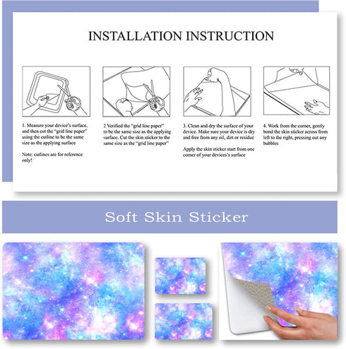 Laptop Skin Sticker Decal for 12" 13" 13.3" 14" 15" 15.4" 15.6" Laptops, Waterproof Romantic Starry Night Sky
