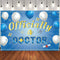 INNORU Officially a Doctor Backdrop Banner, Doctor Graduation Photography Backdrop Durable Fabric Congrats
