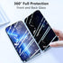 Anti Peeping Case for iPhone 13 Pro Max, Jonwelsy 360 Degree Front and Back Privacy Tempered Glass Cover (Blue)