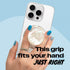 On The Grip 15 14 13 12 Magnetic Phone Grip for MagSafe, Genuine Natural Crystal & Seashell Stone, Swappable Top