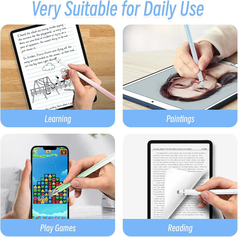 Stylus Pens for Touch Screens (5 Pcs), High Precision Fiber Tips Stylus Pen for iPad Compatible with