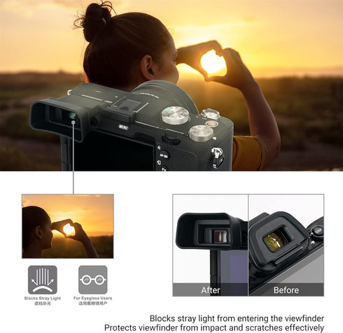 A7C 7C (ILCE7CL/S) A7C A7CR) Soft Silicon Camera Viewfinder Eyecup Eyeshade for Sony Alpha Eyepiece Eye Cup