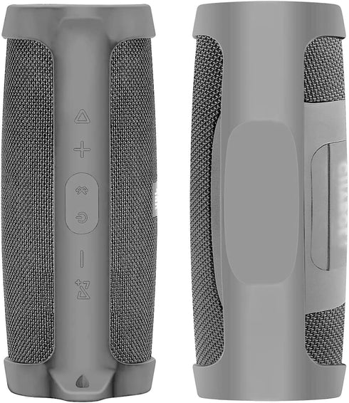 Silicone Case Cover for JBL Charge 4 Portable Waterproof Wireless Bluetooth Speaker, Travel Gel Soft Skin,Waterproof Rubber Carrying Pouch with Strap (Grey)