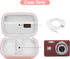 Canboc Hard Case for Kodak PIXPRO Friendly Zoom FZ55 / FZ53 / FZ45 16MP Digital Camera, Mesh Pocket fits SD Card, USB Charging Adapter, USB Cable, Rose Gold