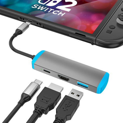 LA NREUCETS USB C to HDMI Adapter for Switch 2,USB C Docking Station with