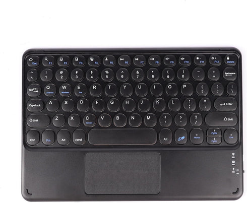 Wireless Bluetooth Keyboard with Touchpad, 10inch Portable Rechargeable Slim Keyboard for iPad/iOS/Android Devices