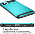 Vofolen iPhone 12 Pro Max Case, 5G Wallet Cover with Credit Card Holder Slot, Anti-Scratch Dual Layer Sky Blue