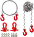 AMOGOT RC Trailer Chain Hook Tow Rope Winch Shackles for 1/10 RC Crawler