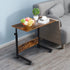 31.49 15.74 27.16-37.79 Mobile Side Table, Mobile Laptop Desk Cart, Adjustable Over Bed Table with Wheels for Sofa