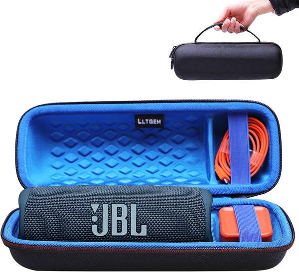 LTGEM EVA Hard Carrying Case for JBL FLIP 6/FLIP 5 - Waterproof Portable Bluetooth Speaker Case, Blue