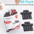 50 PCS Cable Management Clips, Large Black Cord Organizers for Under Desk, Adhesive Wire Holder Clips
