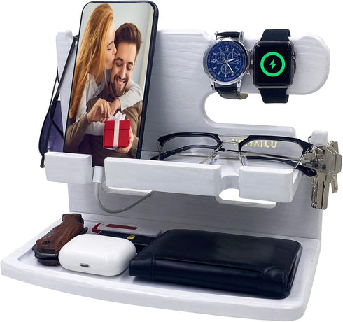 VEIYAILU Gifts for Women Girlfriend Him Men Dad Husband Boyfriend Nightstand Organizer