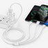 Bling USB Wall Charger with Charging Cable - Fast Block for iPhone Android, 3 in 1 Multi Cable with Crystal Decoration