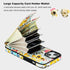 HAOPINSH Wallet Case for iPhone 13/14 with Card Holder, 360° Rotation Ring Kickstand, RFID Blocking Leather for Girls