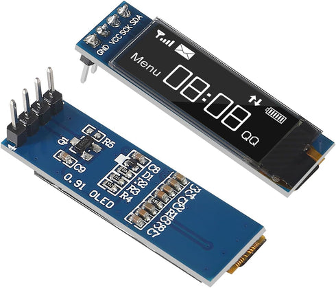 ACEIRMC 4pcs I2C 0.91 Inch I2C I2C 3.3V~5V 4PINS ESP32 ESP8266 STM32 Display Module OLED Display Module OLED Screen